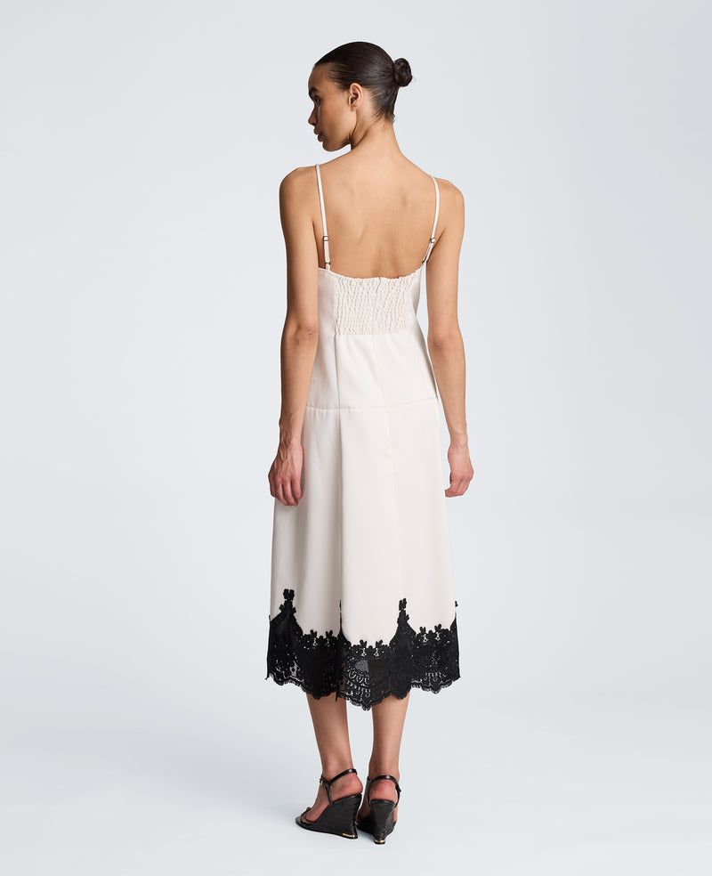 Kenneth Cole - Seamed Slip Midi Dress with Lace Hem WOMENS DRESS for Women