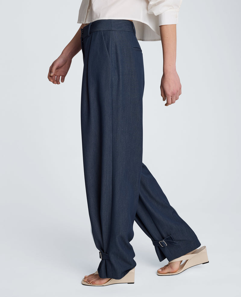 Kenneth Cole - High Rise Fly Front Belted Pant WOMENS PANTS for Women