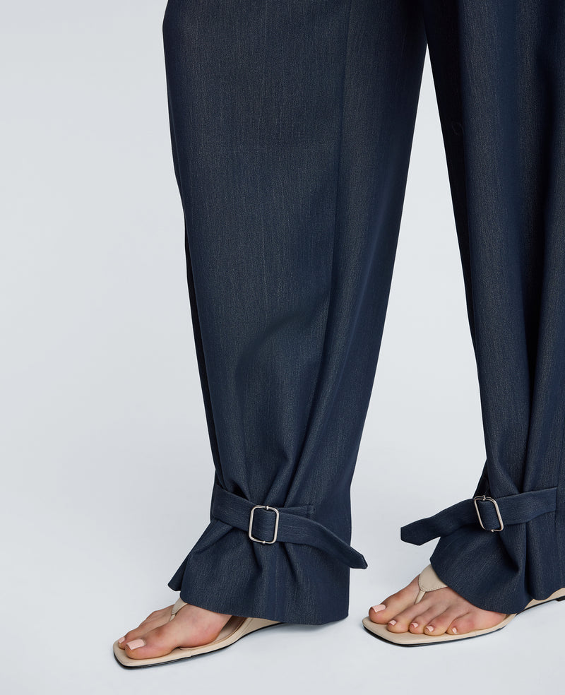 Kenneth Cole - High Rise Fly Front Belted Pant WOMENS PANTS for Women