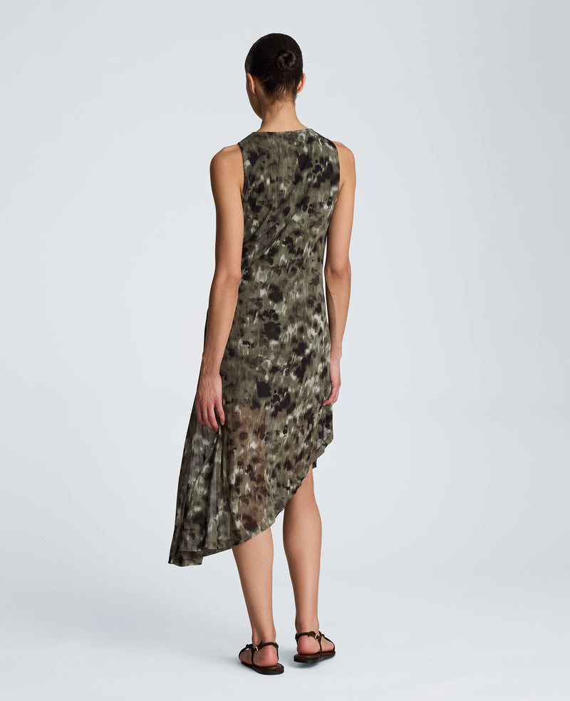 Asymmetrical Hem Midi Dress Asymmetrical Hem Midi Dress