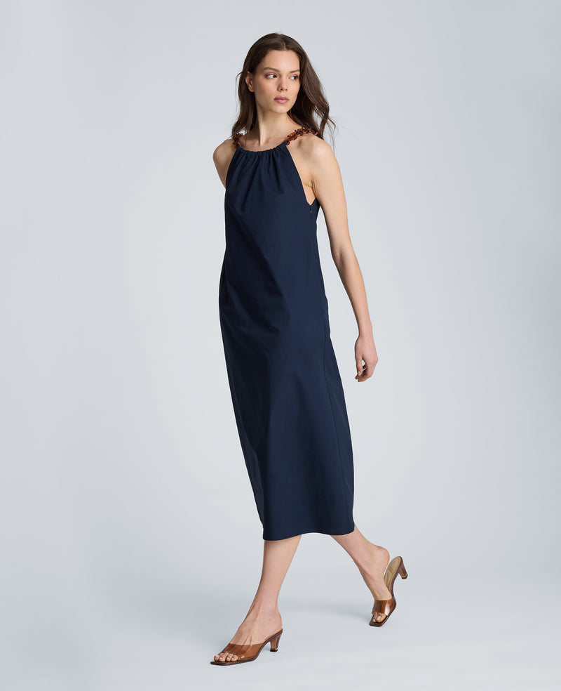 Kenneth Cole - Tortoiseshell Tie Halter Midi Dress WOMENS DRESS for Women