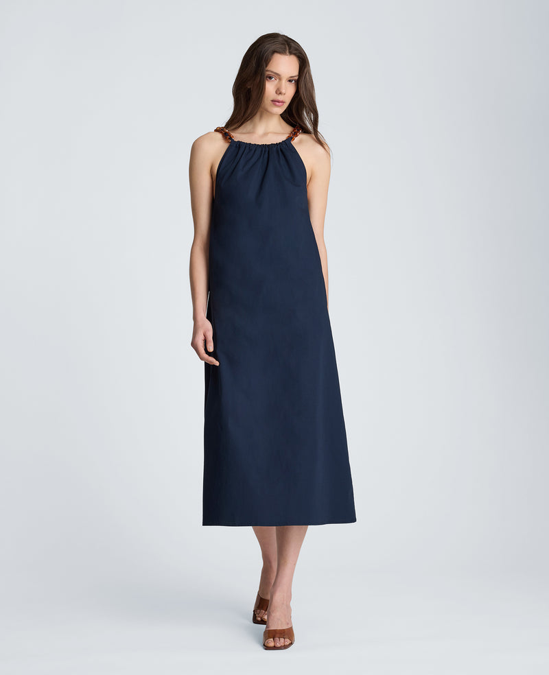 Kenneth Cole - Tortoiseshell Tie Halter Midi Dress WOMENS DRESS for Women