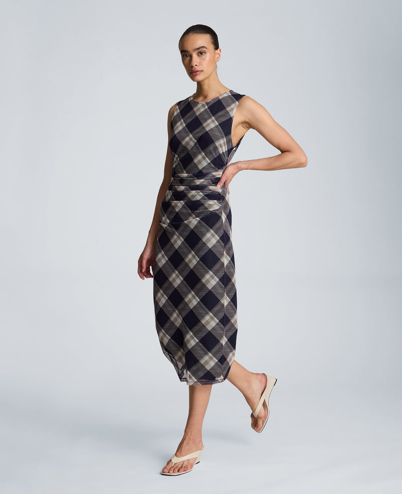 Kenneth Cole - Side Ruched Midi Dress WOMENS DRESS for Women