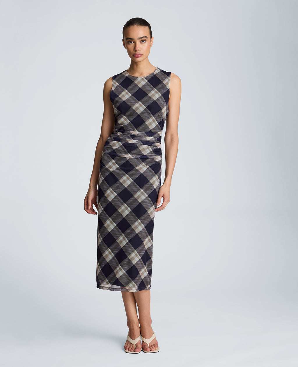 Kenneth Cole - Side Ruched Midi Dress WOMENS DRESS for Women 