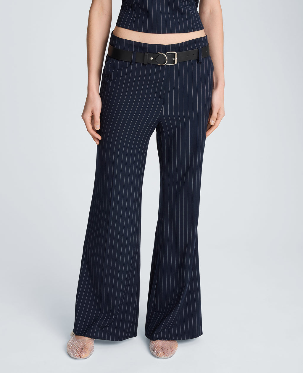 Kenneth Cole - Fly Front Flare Belted Pant WOMENS PANTS for Women 