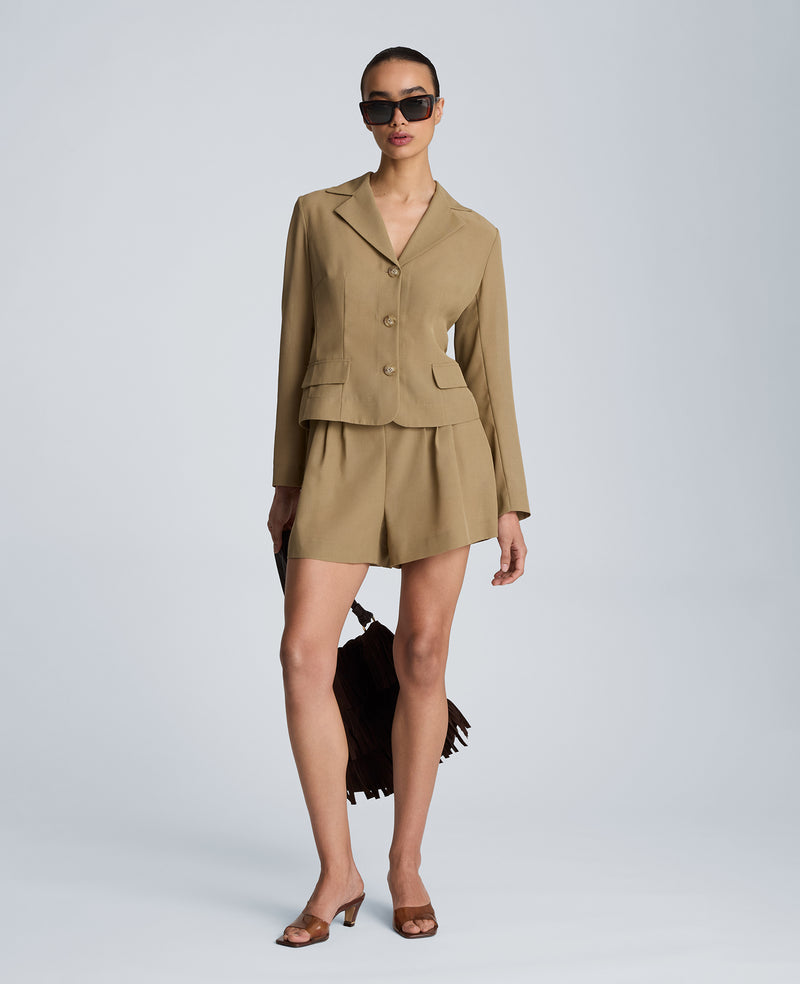 Kenneth Cole - High Rise Side Zip Belted Short WOMENS SHORTS for Women