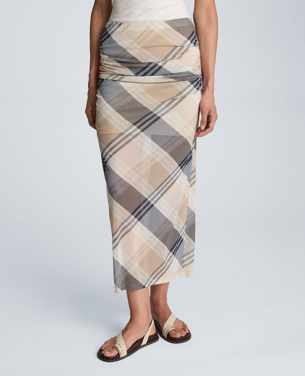 Kenneth Cole - Pull On Side Ruched Midi Skirt WOMENS SKIRTS for Women 