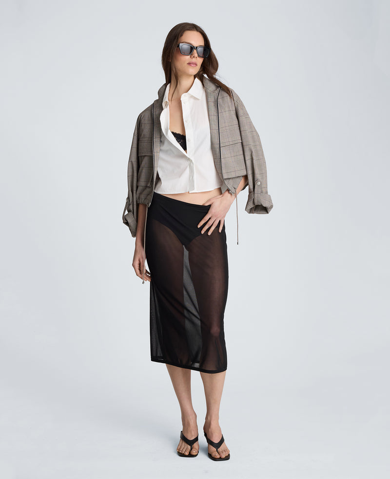 Kenneth Cole - Pull On Mesh Midi Skirt with Built-In Underwear WOMENS SKIRTS for Women