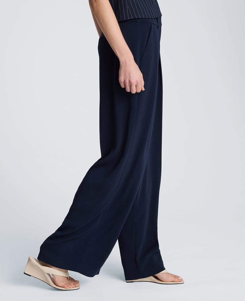 Kenneth Cole - High Rise Fly Front Wide Leg Double Pleat Pant WOMENS PANTS for Women