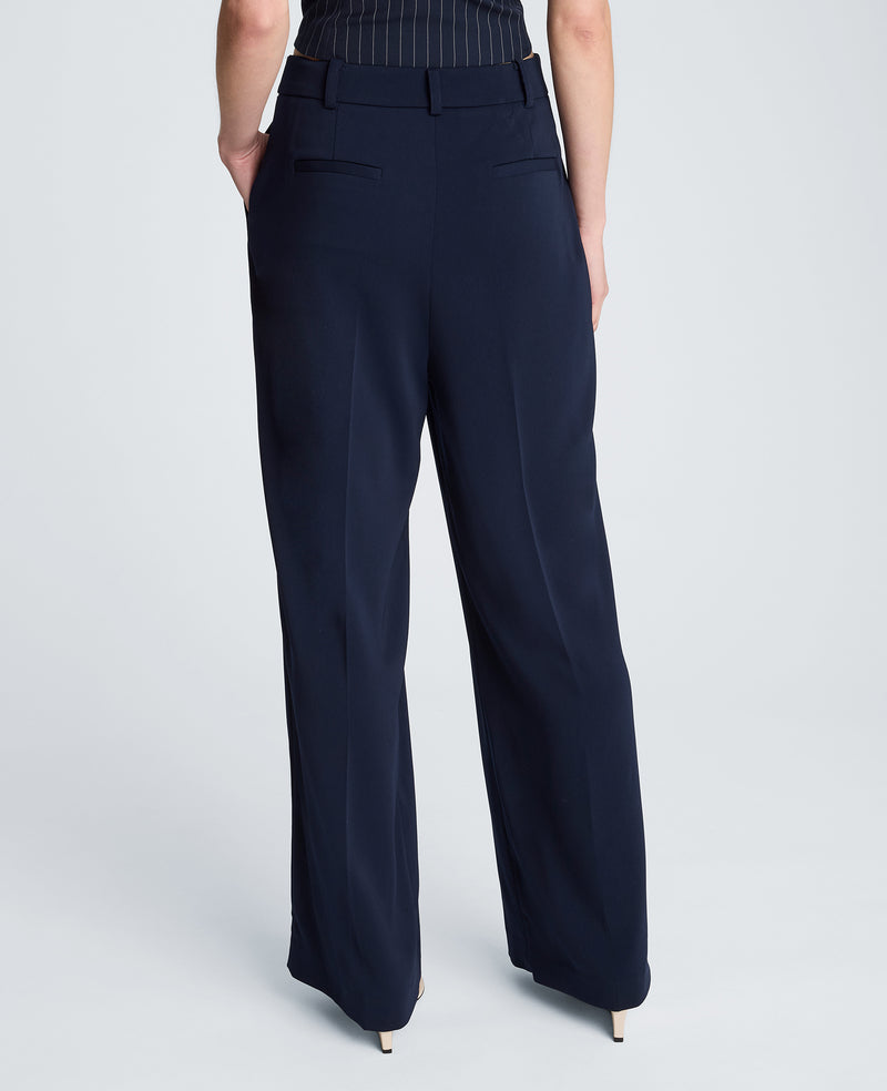 Kenneth Cole - High Rise Fly Front Wide Leg Double Pleat Pant WOMENS PANTS for Women