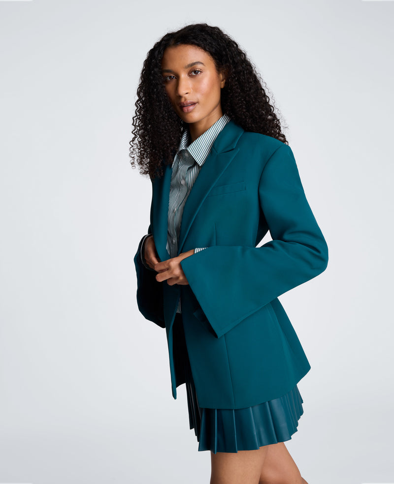 Kenneth Cole - Slim One Button Jacket with Sleeve Zippers WOMENS JACKET for Women