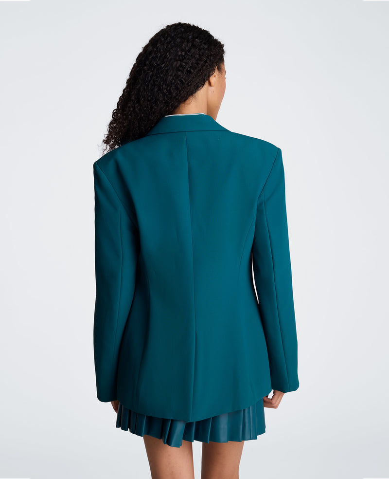 Kenneth Cole - Slim One Button Jacket with Sleeve Zippers WOMENS JACKET for Women
