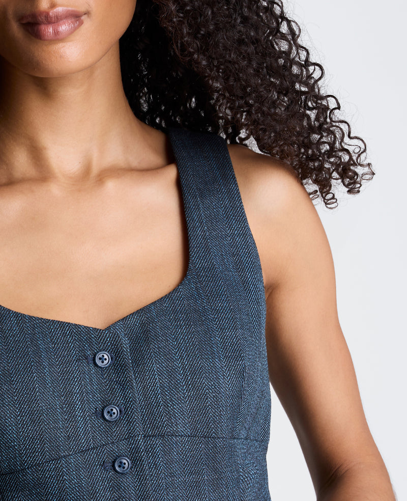 Kenneth Cole - Button Front Bustier Vest WOMENS JACKET for Women
