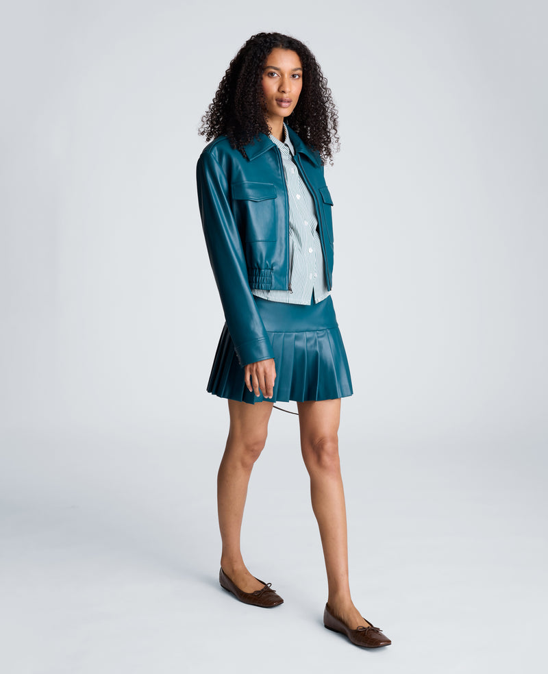 Kenneth Cole - Cropped Bomber Jacket with Shoulder Pads WOMENS JACKET for Women