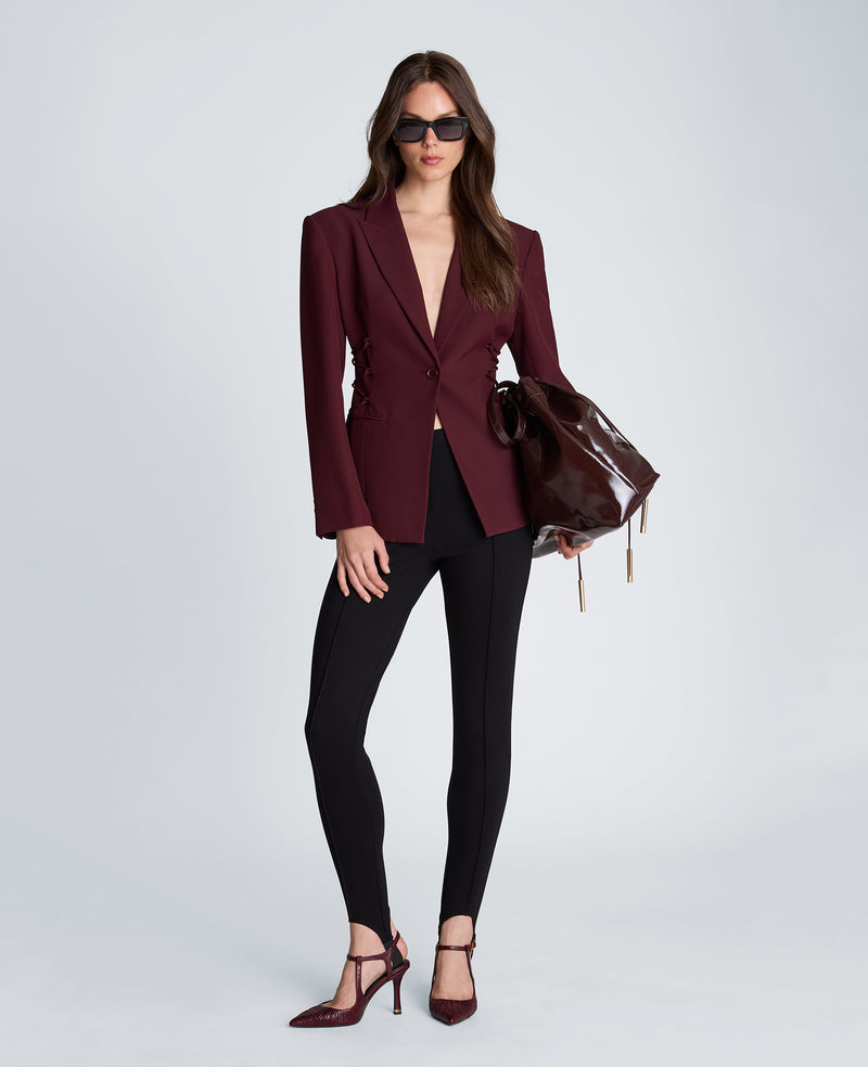 Kenneth Cole - Slim One Button Jacket with Side Lacing WOMENS JACKET for Women