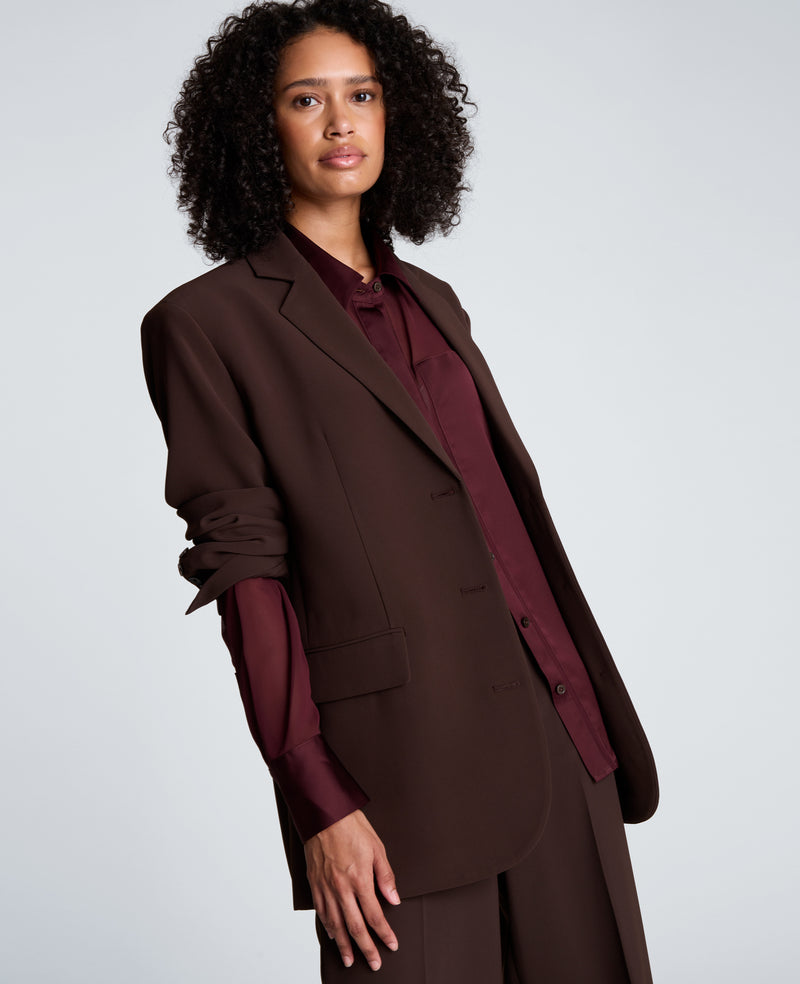 Kenneth Cole - Three Button Boyfriend Jacket with Flap Pockets WOMENS JACKET for Women
