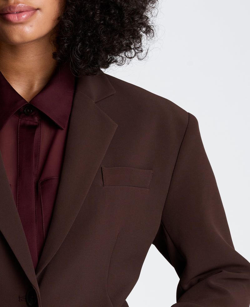 Kenneth Cole - Three Button Boyfriend Jacket with Flap Pockets WOMENS JACKET for Women