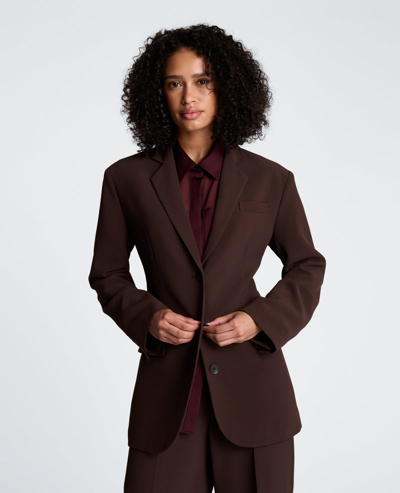 Kenneth Cole - Three Button Boyfriend Jacket with Flap Pockets WOMENS JACKET for Women