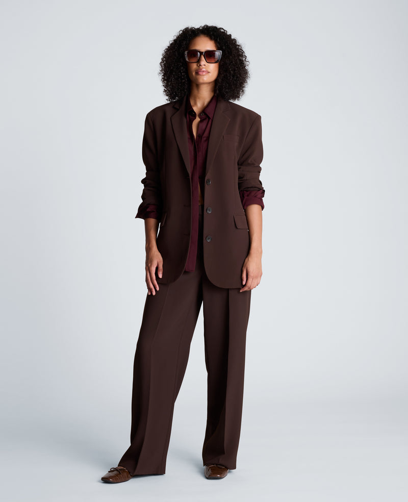 Kenneth Cole - Three Button Boyfriend Jacket with Flap Pockets WOMENS JACKET for Women
