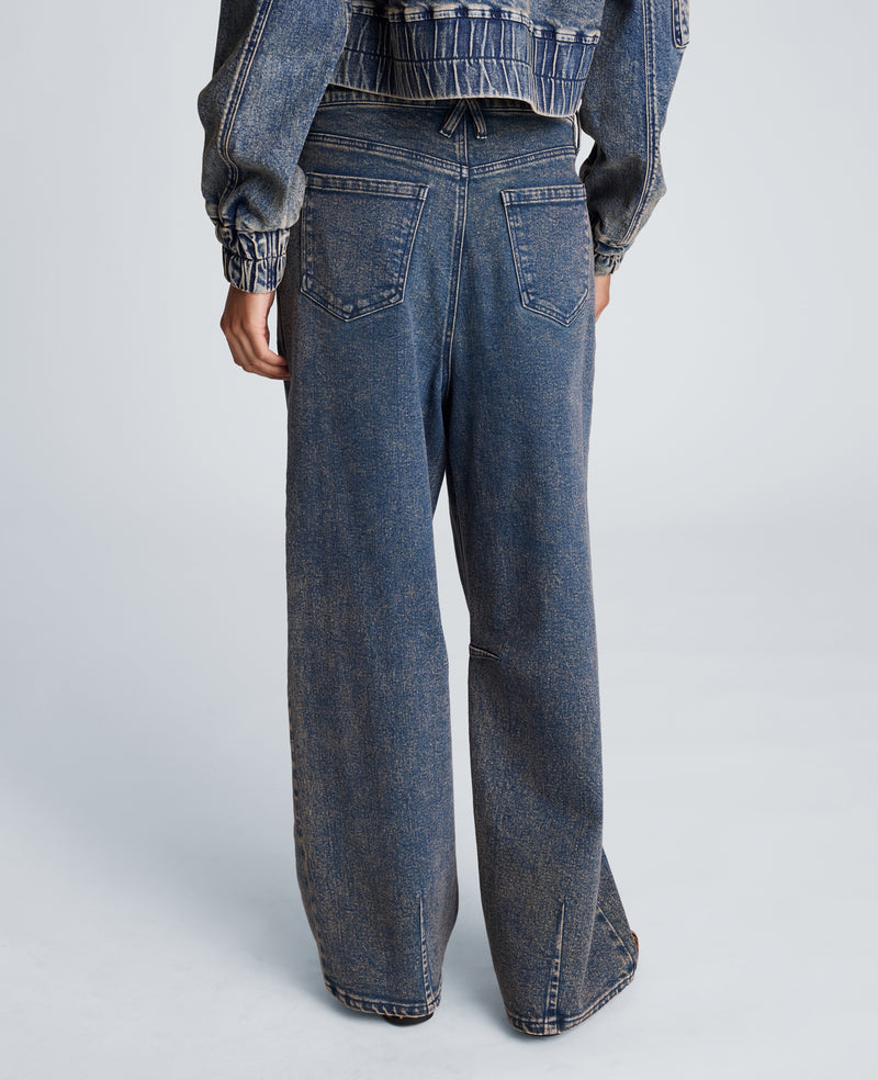 Kenneth Cole - High Rise Fly Front Barrel Jeans with Patch Pockets WOMENS DENIM for Women