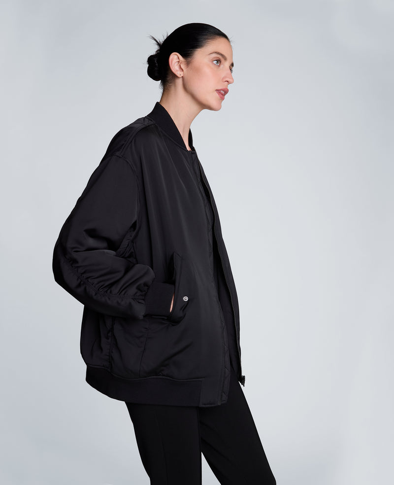 Kenneth Cole - Boyfriend Bomber Jacket with Flap Pockets WOMENS JACKET for Women