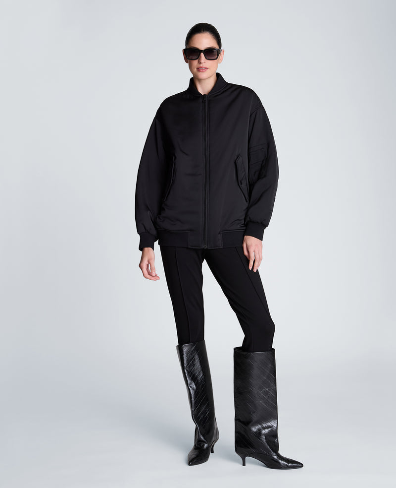 Kenneth Cole - Boyfriend Bomber Jacket with Flap Pockets WOMENS JACKET for Women