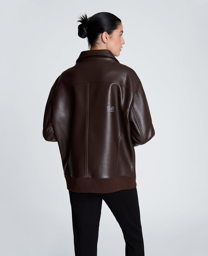 Kenneth Cole - Raw Edge Oversized Moto Jacket WOMENS JACKET for Women
