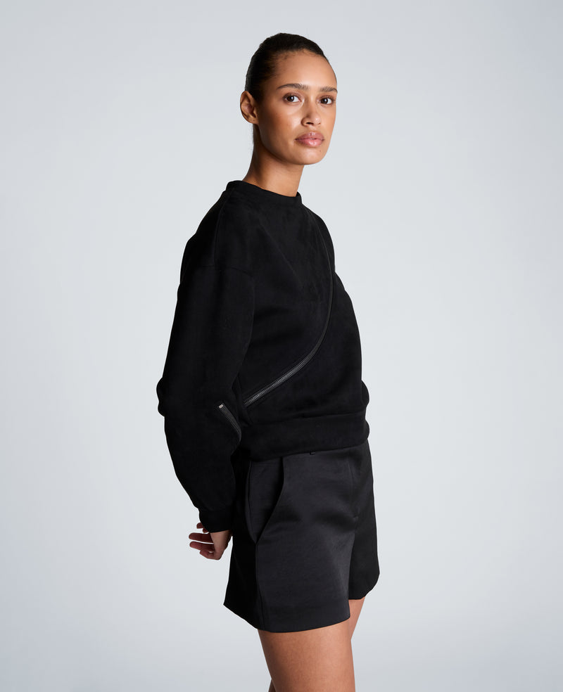 Kenneth Cole - Crew Neck Pullover with Zippers WOMENS KNITS for Women