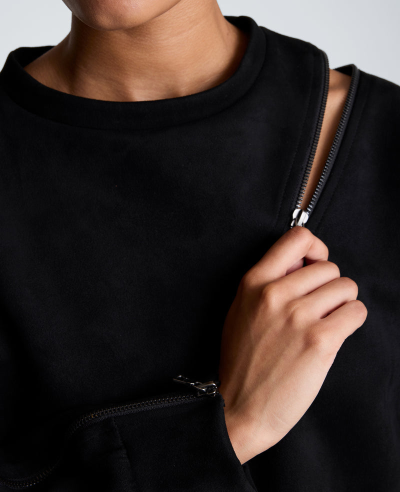 Kenneth Cole - Crew Neck Pullover with Zippers WOMENS KNITS for Women