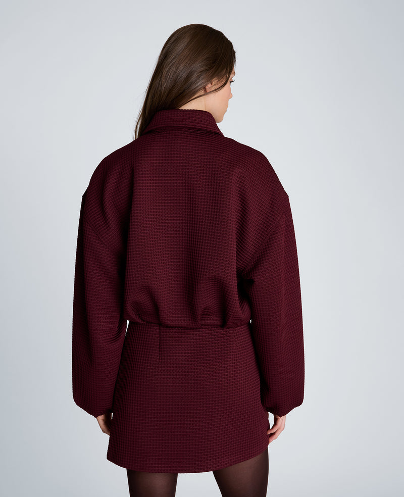 Kenneth Cole - Cropped Bomber Jacket with Box Pleats WOMENS KNITS for Women