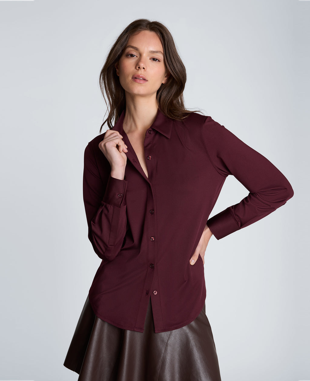 Kenneth Cole - Front Button Shirt WOMENS KNITS for Women 