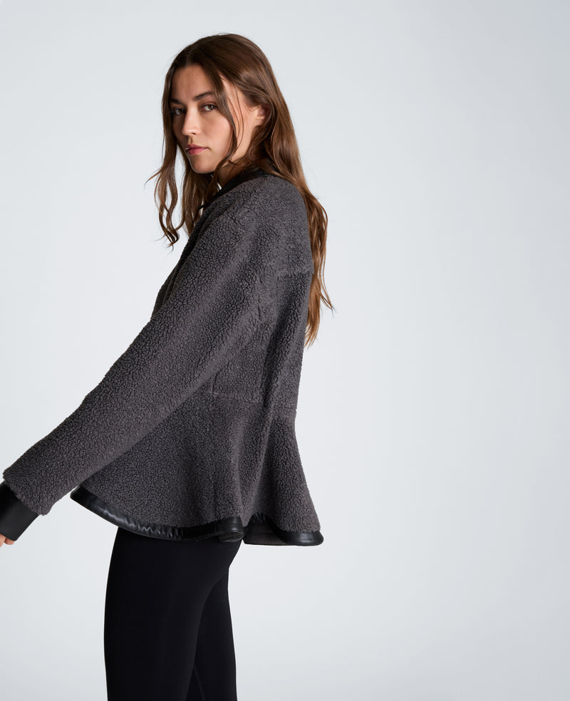 Kenneth Cole - Peplum Button Down Combination Shirt WOMENS KNITS for Women