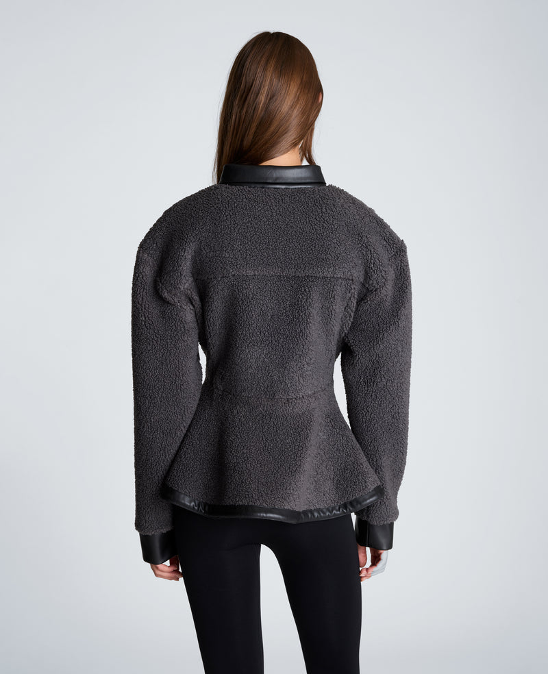 Kenneth Cole - Peplum Button Down Combination Shirt WOMENS KNITS for Women