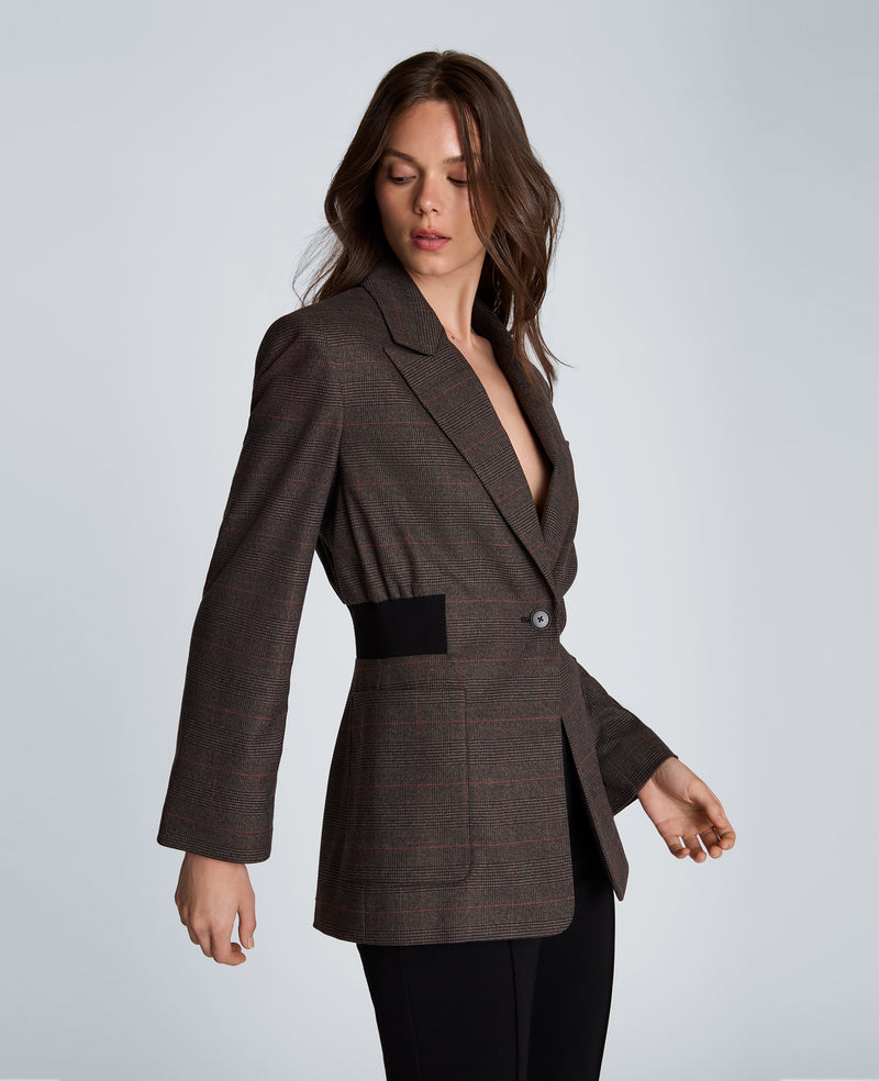 Kenneth Cole - Rib Waisted Blazer with Patch Pockets WOMENS JACKET for Women