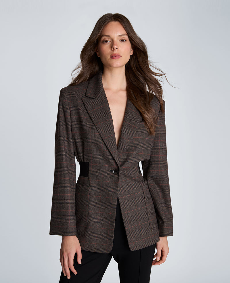 Kenneth Cole - Rib Waisted Blazer with Patch Pockets WOMENS JACKET for Women