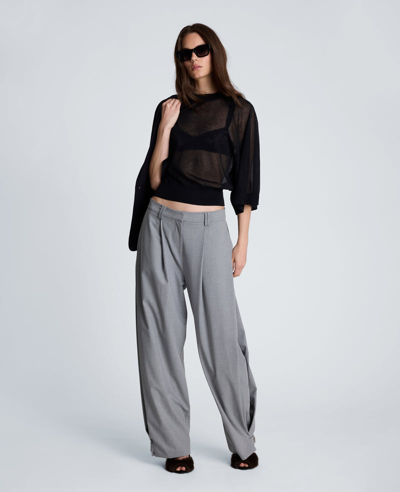Kenneth Cole - Three-Quarter Sleeve Raglan Crew Sweater WOMENS SWEATER for Women