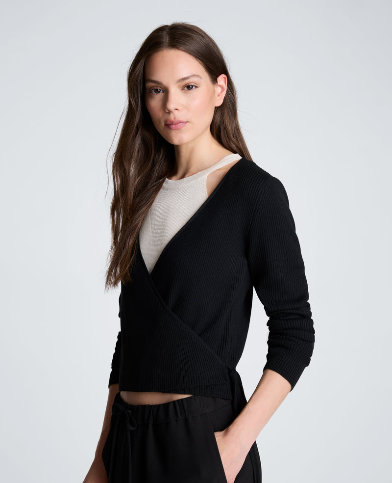 Kenneth Cole - Rib Halter Wrap Sweater WOMENS SWEATER for Women