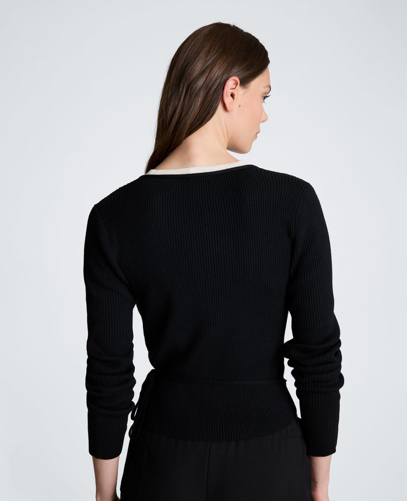 Kenneth Cole - Rib Halter Wrap Sweater WOMENS SWEATER for Women