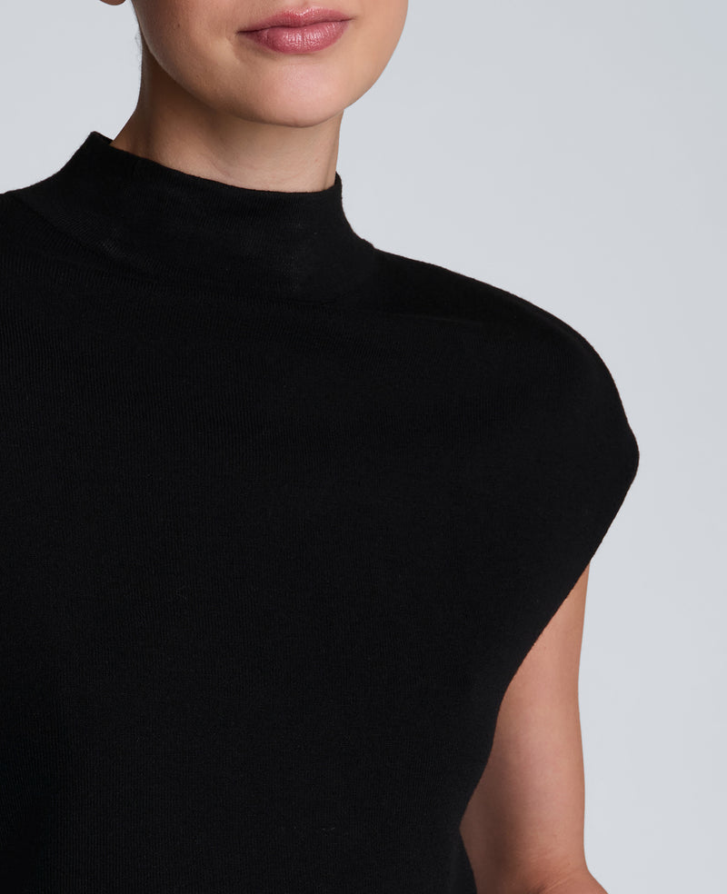 Kenneth Cole - Extedned Shoulder Asymmetrical Mock Neck Sweater WOMENS SWEATER for Women