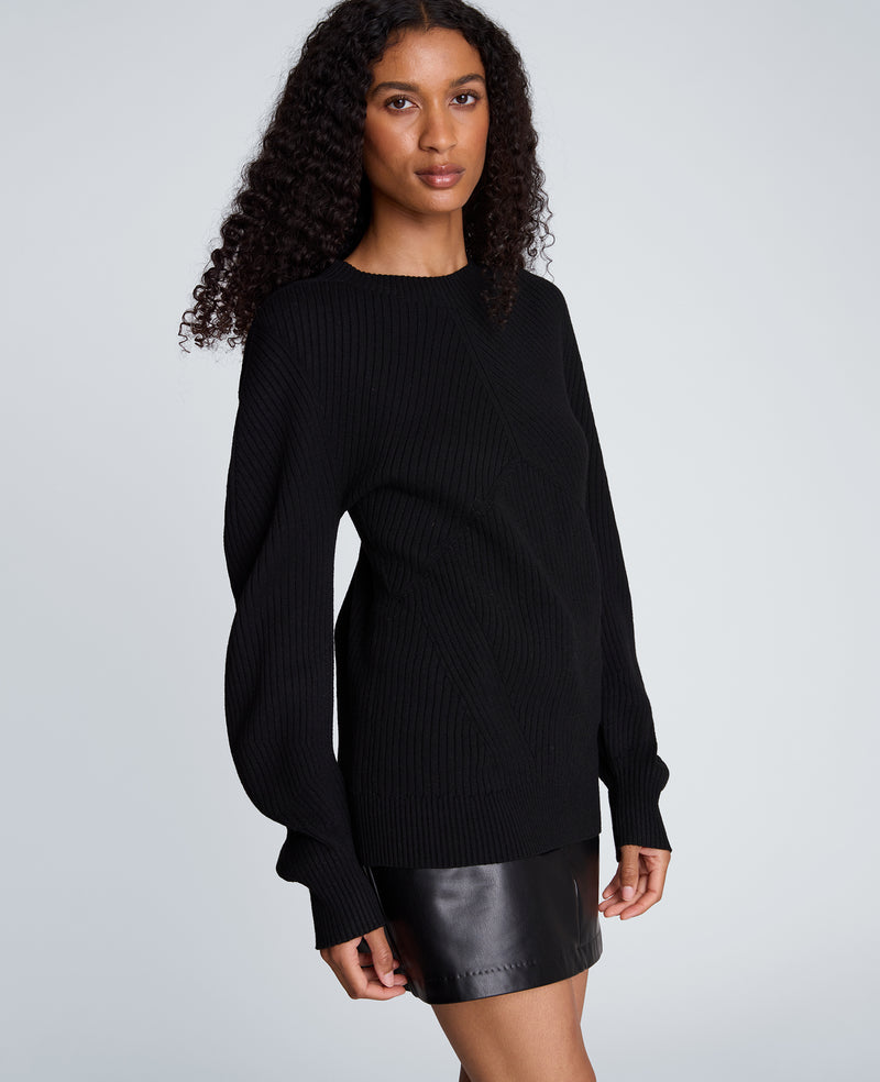 Kenneth Cole - Mock Neck Seamless Traveling Ribbed Sweater WOMENS SWEATER for Women