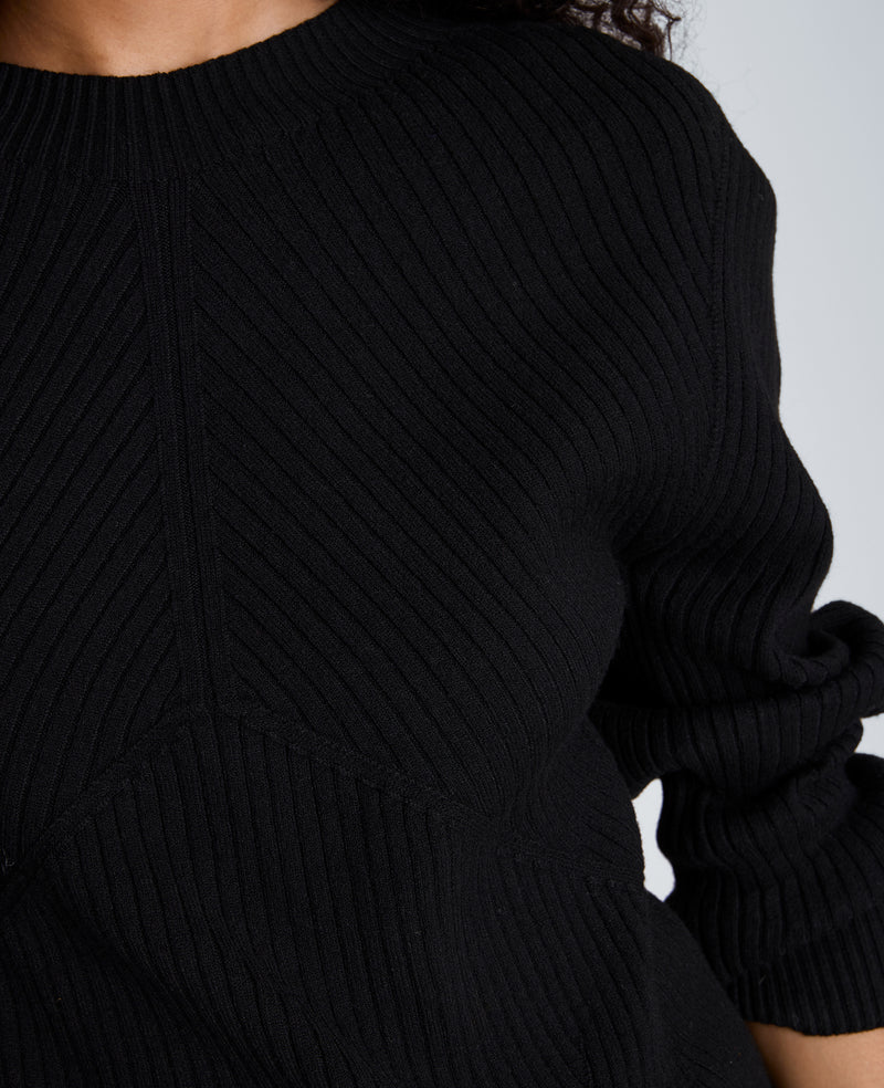 Kenneth Cole - Mock Neck Seamless Traveling Ribbed Sweater WOMENS SWEATER for Women