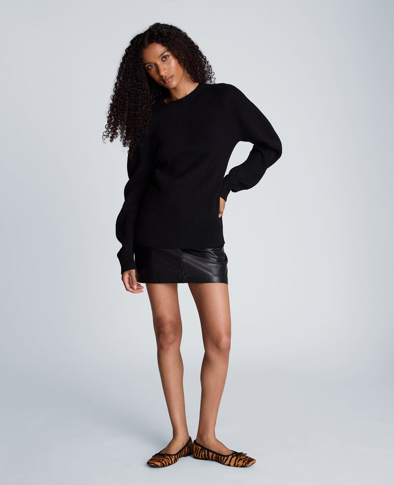Kenneth Cole - Mock Neck Seamless Traveling Ribbed Sweater WOMENS SWEATER for Women