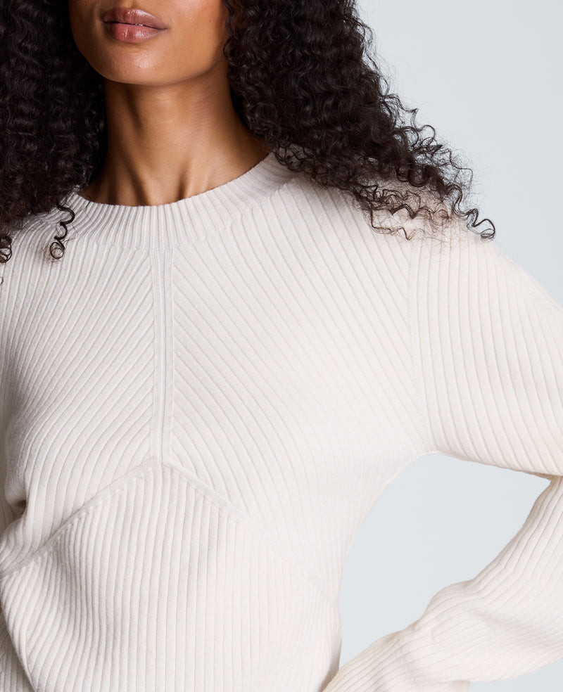 Kenneth Cole - Mock Neck Seamless Traveling Ribbed Sweater WOMENS SWEATER for Women