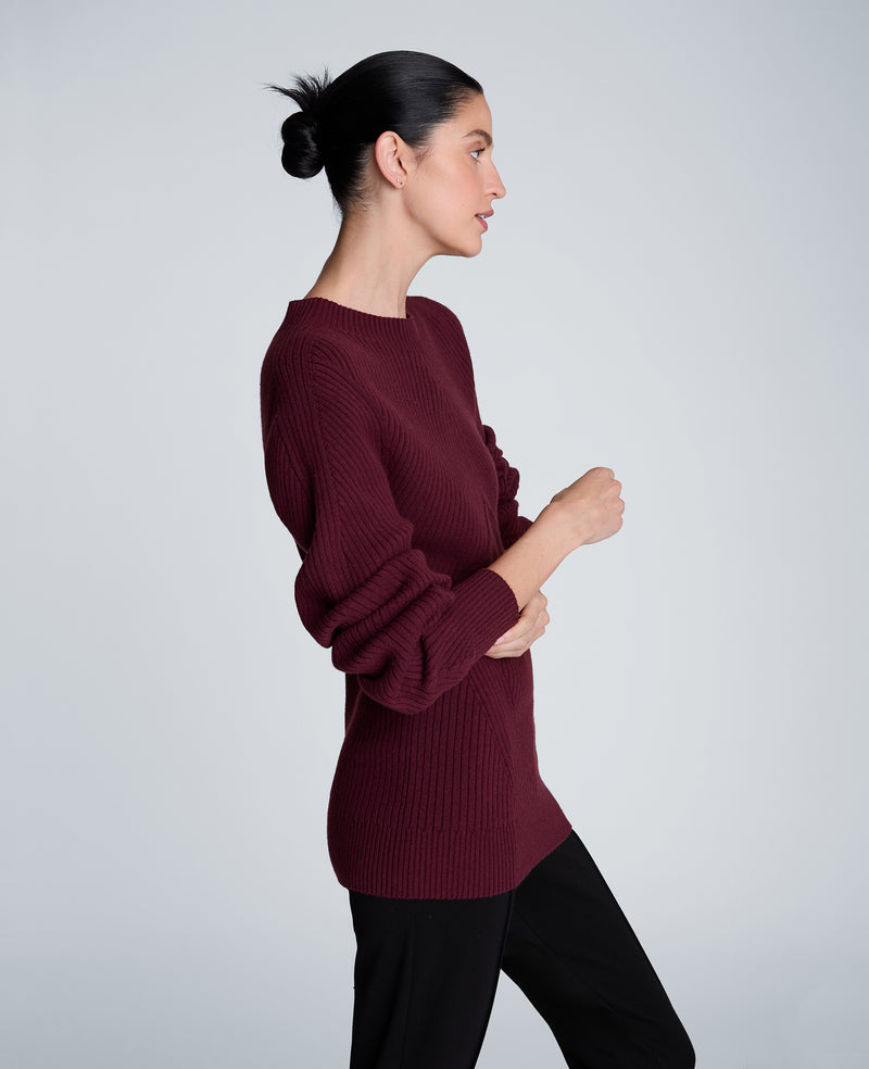 Kenneth Cole - Mock Neck Seamless Traveling Ribbed Sweater WOMENS SWEATER for Women