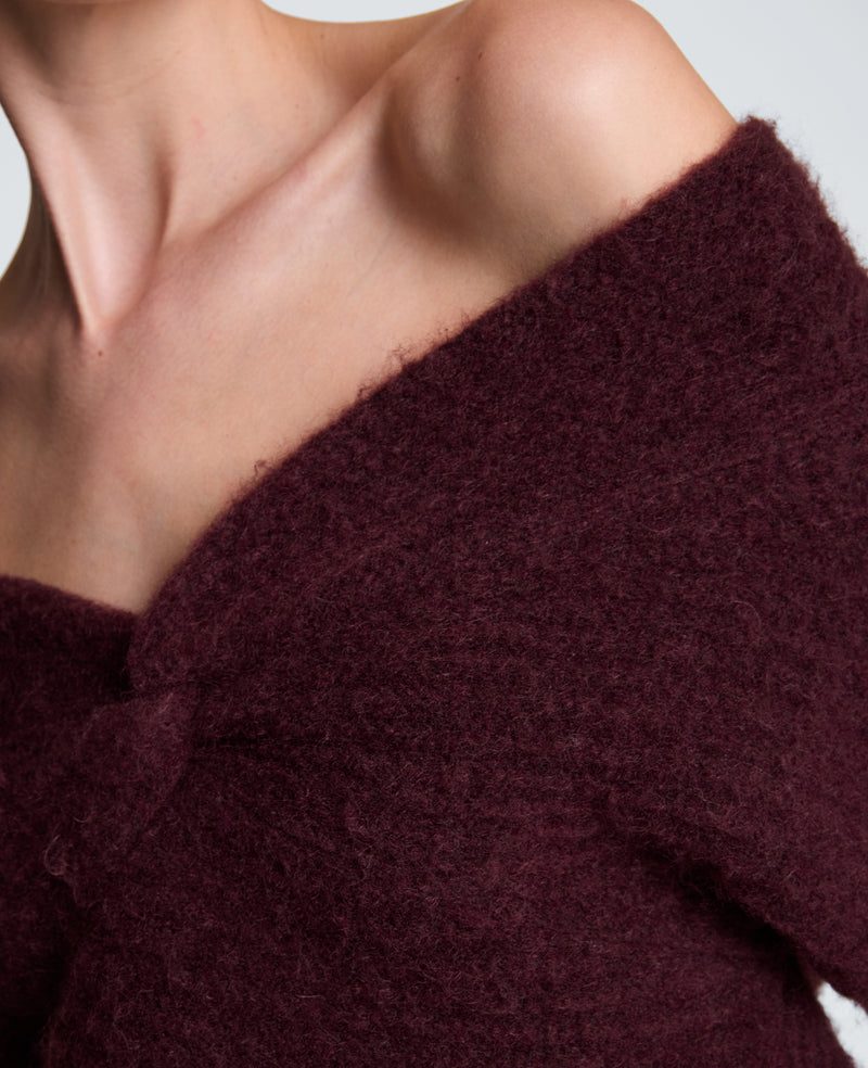 Kenneth Cole - Asymmetrical Drape Neck Chunky Sweater WOMENS SWEATER for Women
