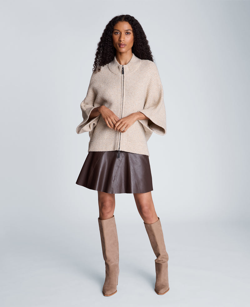 Kenneth Cole - Elbow Sleeve Doleman Zip Cardigan WOMENS SWEATER for Women