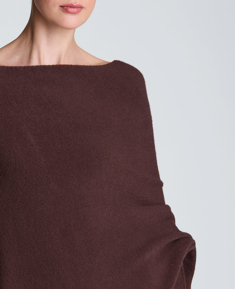 Kenneth Cole - Asymmetrical Drape Neck Jersey Body Sweater WOMENS SWEATER for Women