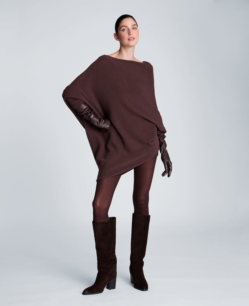 Kenneth Cole - Asymmetrical Drape Neck Jersey Body Sweater WOMENS SWEATER for Women