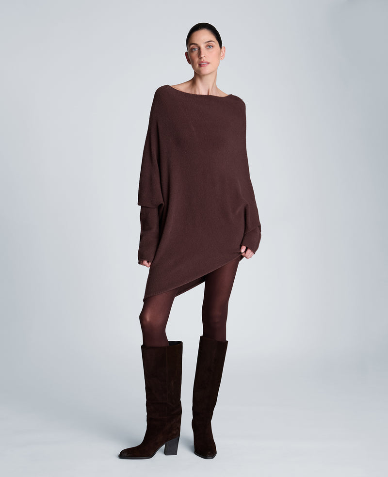Kenneth Cole - Asymmetrical Drape Neck Jersey Body Sweater WOMENS SWEATER for Women