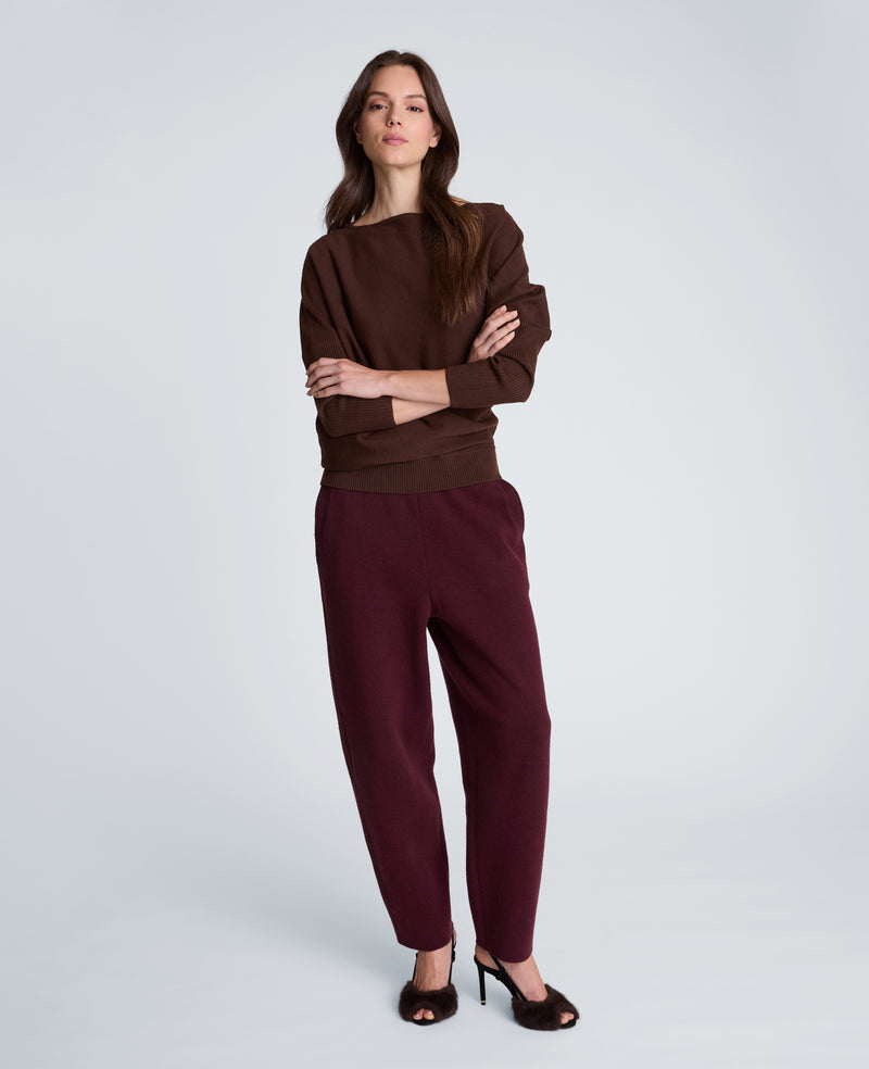 Kenneth Cole - Asymmetrical Drape Neck Jersey Body Sweater WOMENS SWEATER for Women